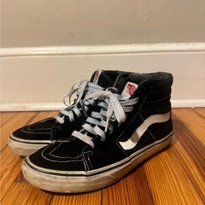 Vans Kids Black and White High-Top Sneakers